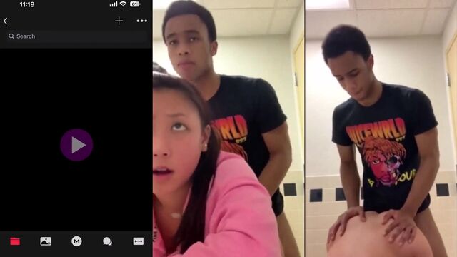 An Asian college girl is doing a risky sex with stranger