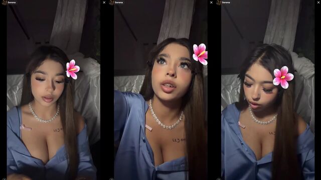 Guy masturbates his cock on TikTok live and shows a bulge