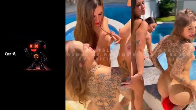 A delicious Brazilian babe, Evy Vieira, shows her best ass in the scene