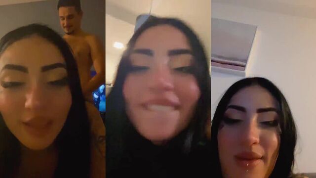 A young woman recording an amateur with her boyfriend's friend by her side