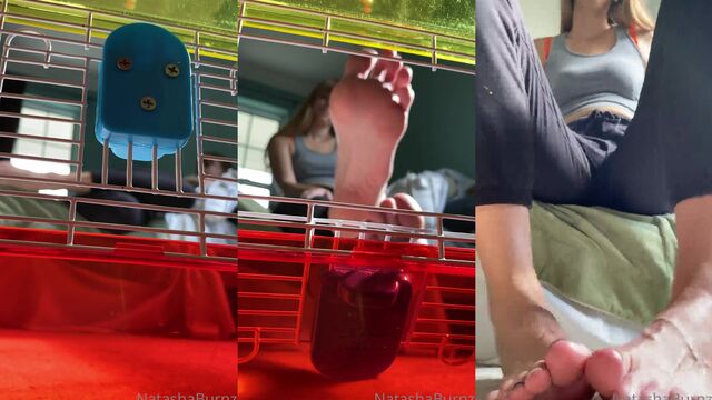 Giantess with big feet and long slender soles crushing everything