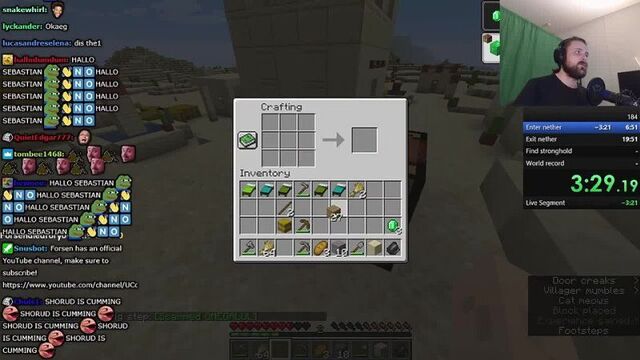 [FeelsOkayMan [Forsen Reacts -Clips -TTS Donations]] Forsen BEATS xQc! [26:36] MINECRAFT SPEEDRUN RECORD