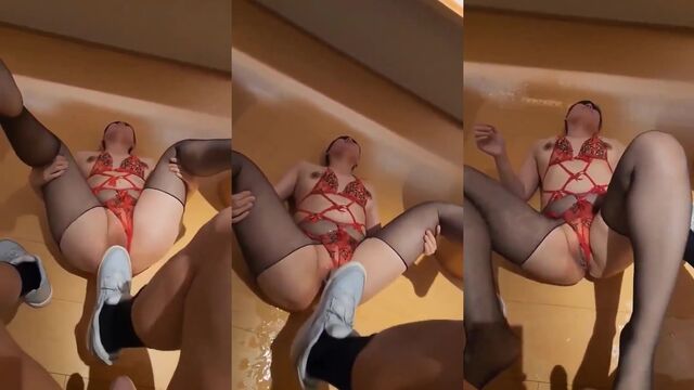 The hot Asian sneaker made the dumb cunt squirt hard