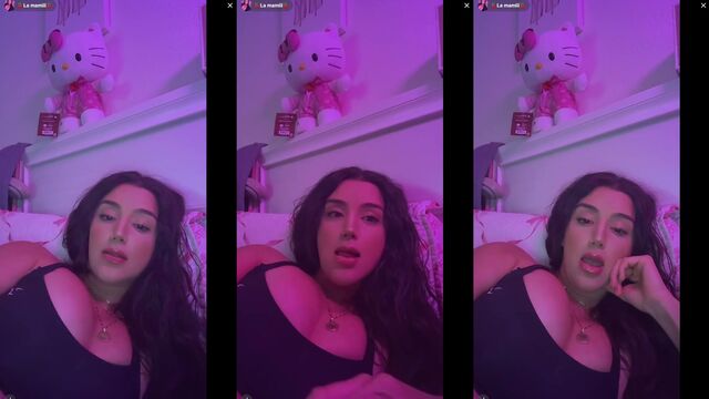 TikTok live stream of a guy jerking off with a bulge in his pants