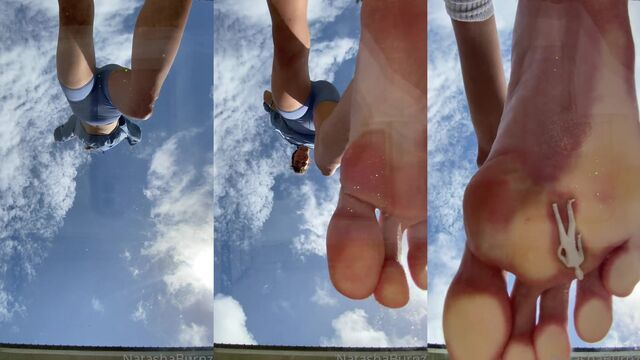 Giantess foot fetish action with huge feet and soles