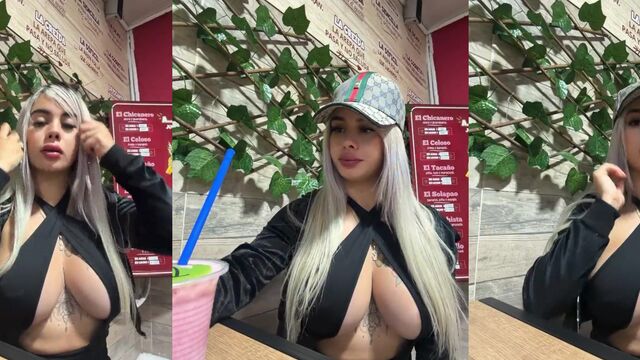 Colombina in public (I will keep uploading videos, I hope for your support)