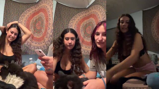 Big tit cleavage flash in 3:21 vid from TikTok live archive