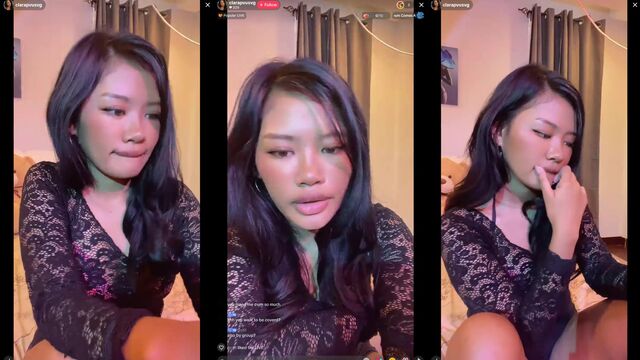 Asian guy masturbates and shows his cock on TikTok live