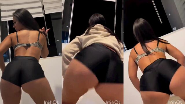 The flossing hottie Lane Silvam is dancing with a big ass
