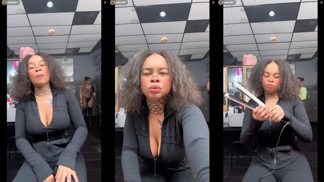 TikTok Live: A stripper shows her body in the locker room