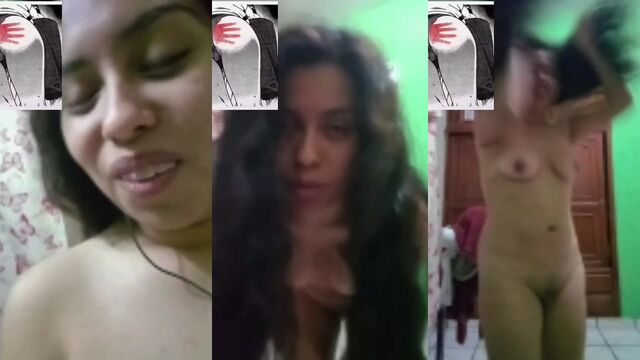 A fat girl shows herself in a call
