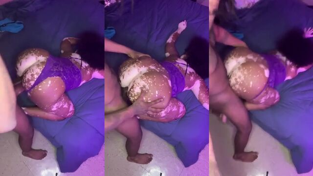 A sexy ebony guy got his dick sucked by a verti girl