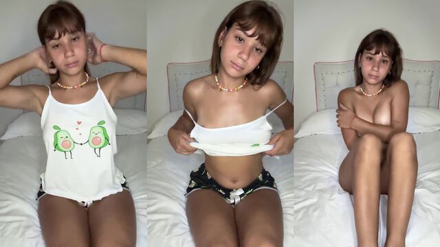 A sexy strip show with a girl who knows how to move her body