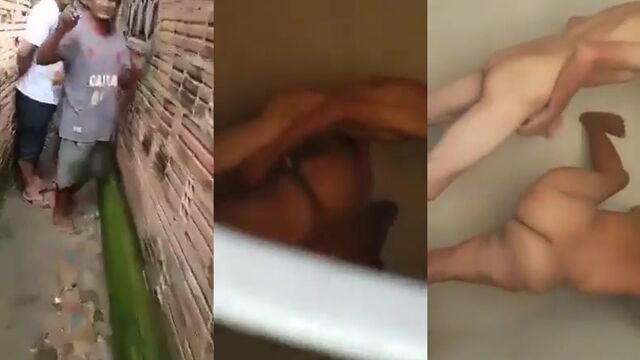 Magrinho got caught by friends jerking off in the coroa rabuda