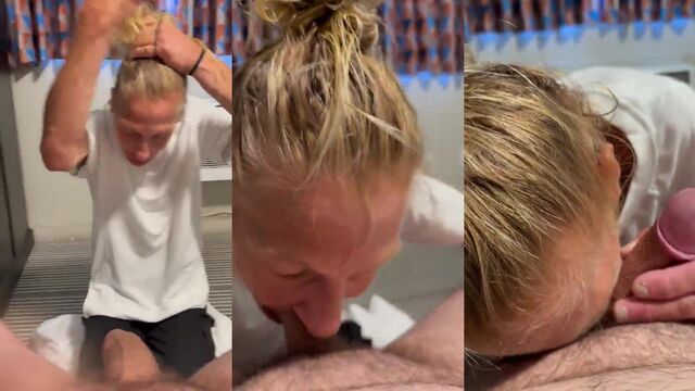 A crackhead gets a messy and hot gumjob from a hooker