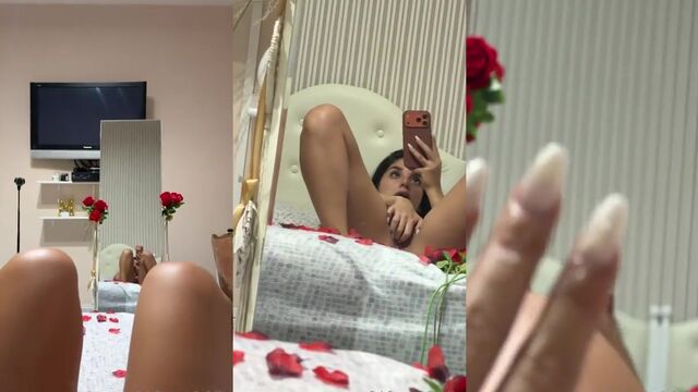 Busty Italian teen gets naked in the shower