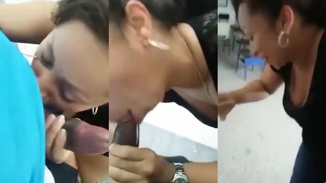 Hot Latina teacher wanking her pussy in the classroom