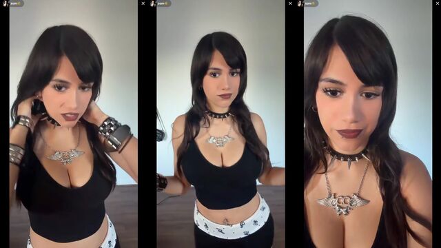 A goth girl with bouncing cleavage appeared on TikTok Live, exciting everyone