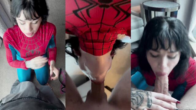 This emo girl is good at sucking cock, check it out