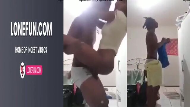 A black guy almost got caught fucking his sister by their parents