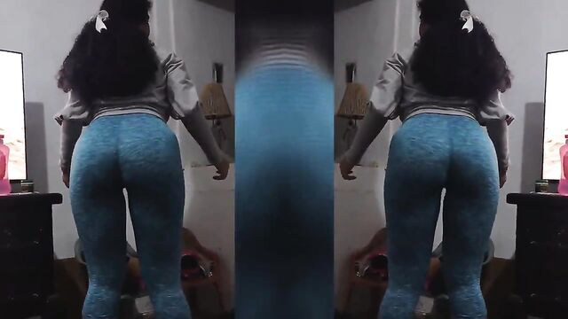 A sexy ass woman is exposed and caressed in a sensual way