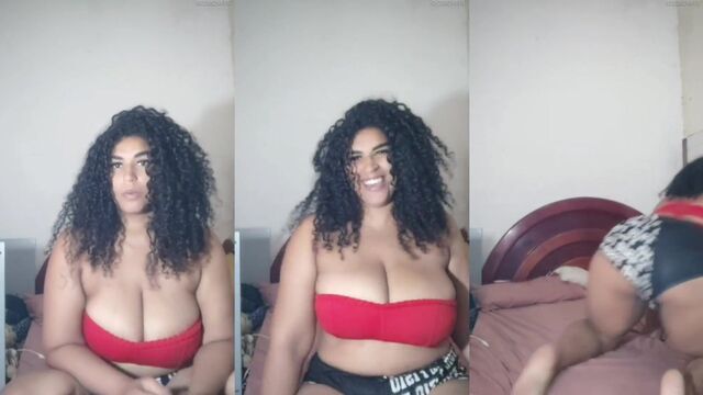 A very sensual and delicious busty brunette to enjoy