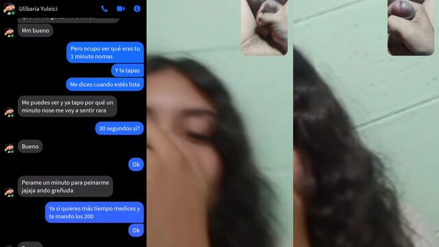 She makes a video call to her teacher and leaves him horny