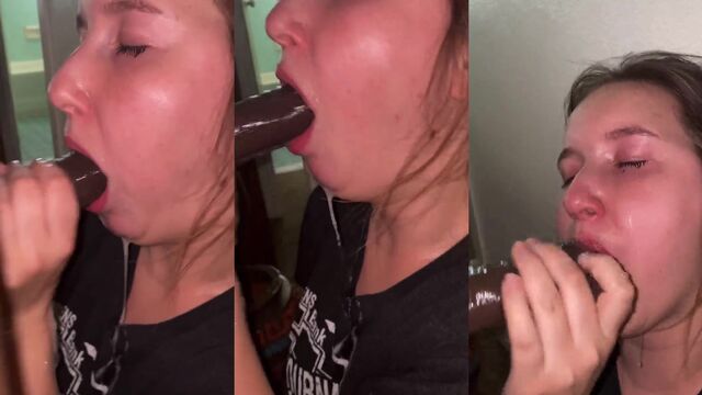 A man hard fucked his sloppy eater wife and made her cum