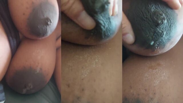 Tits dripping with milk in an amazing and hot scene