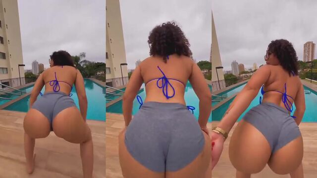 A sexy strip dance from a pregnant beauty