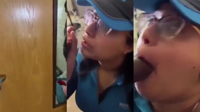 The Amazon delivery woman got fucked by the lucky customer