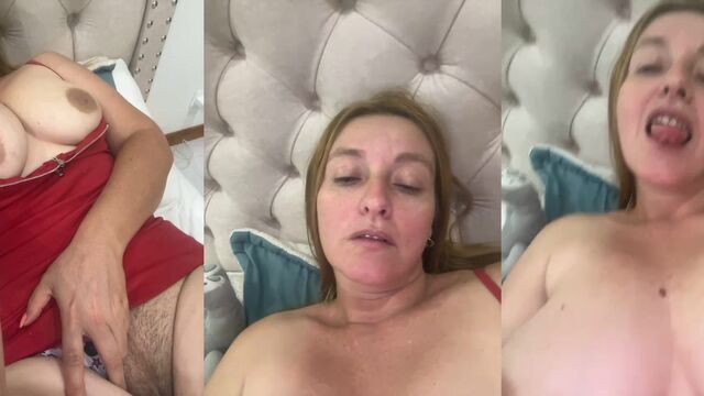 A blonde mommy with a big ass gets exposed in a steamy homemade scene