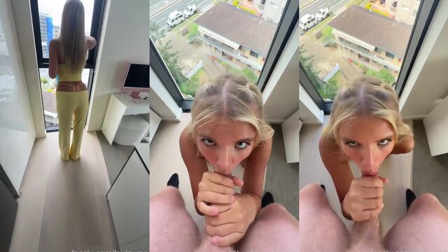 A college girl skips classes and gets intimate with someone in this leaked video