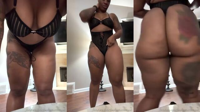 Ebony beauty with a nice phat ass gets fucked hard