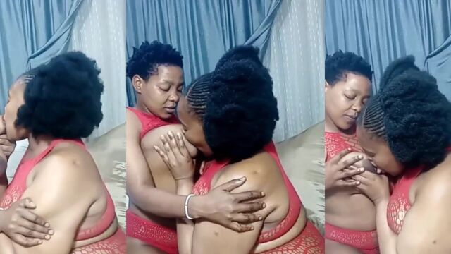 Girls are having fun while sucking each other’s tits and fingering