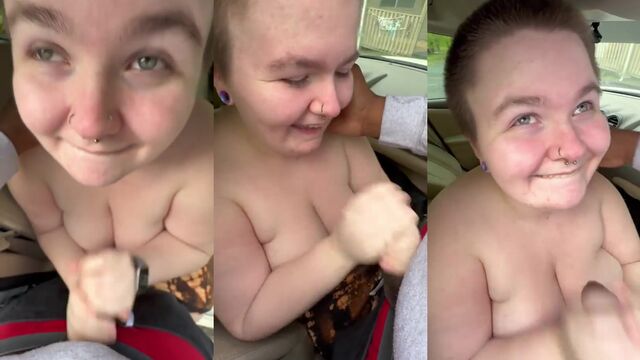 A crackhead gets her big tits filled with BBC