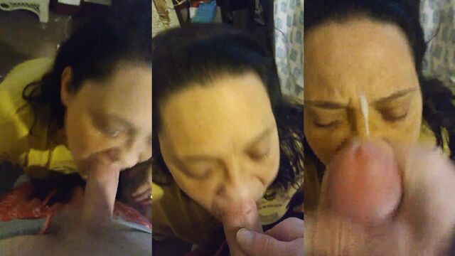 On my knees so aim too pleased; another quick cock sucking session