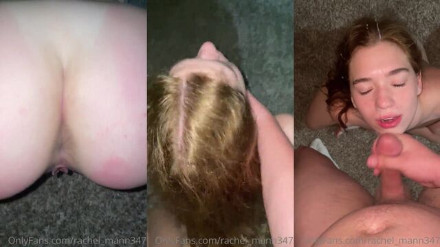 A woman with a wet pussy has an orgasm and receives a facial cumshot