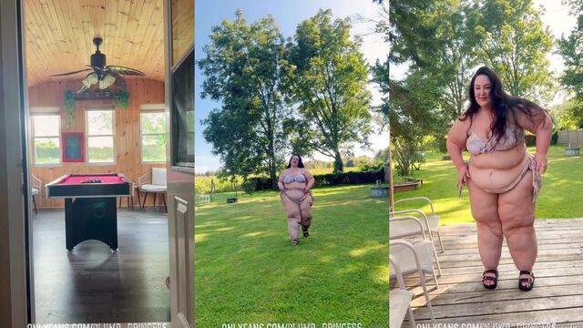 Plump princess alone at the air BnB, indulging in her desires with a huge black cock