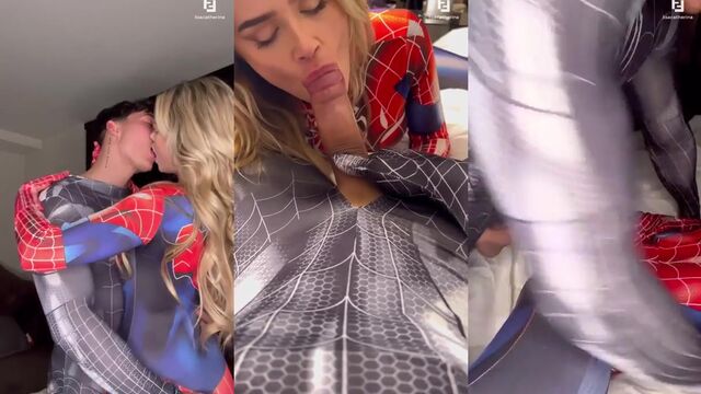 A beautiful blonde woman fucked by her boyfriend in different poses