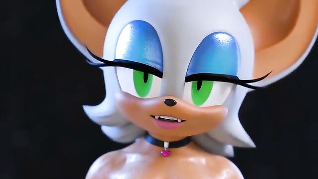 Rouge The Bat gets her huge boobs and pussy fucked hard