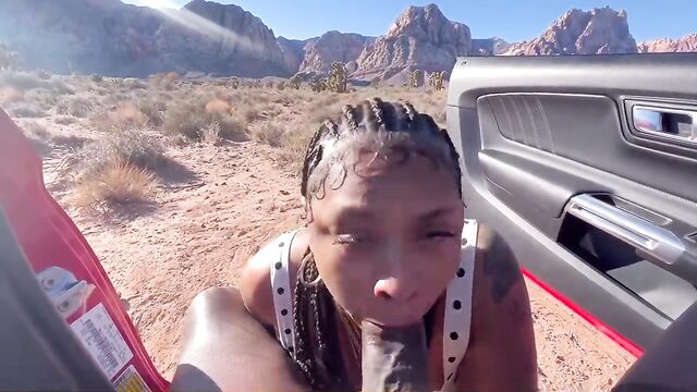Desert sex with Milwaukee thot Porsha and her 14 inch BBC