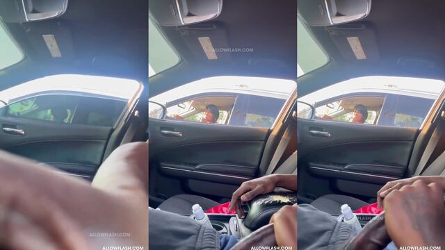 A married woman watches a guy jerking off in public