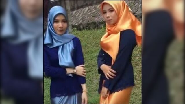 Hijab satin and satin dress