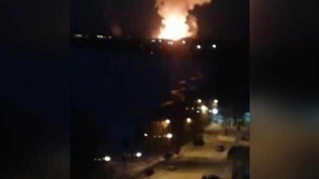 Пожар на Пороховом заводе 28 января. Пермь. Видео