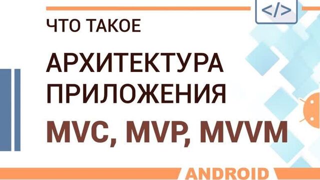 Что такое архитектура приложения. Паттерны MVC, MVP, MVVM.