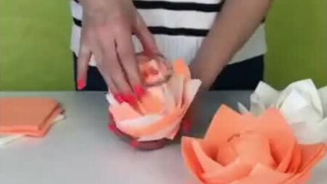 Красивые розы из салфеток
