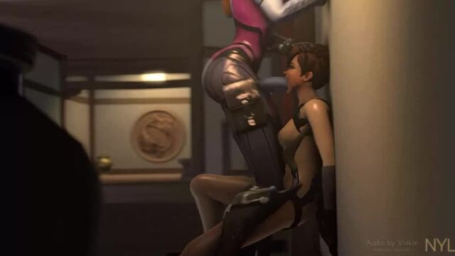 Widowmaker x Tracer [futa, futanari, big dick, cum, big tits, porn, 3d, r34, anal, rule34, ass]