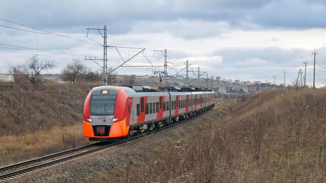 Электропоезд ЭС1-009 "Ласточка" Анапа-Краснодар