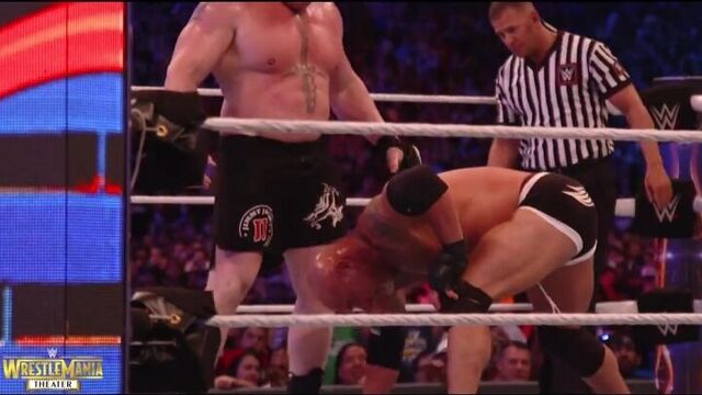 (WWE Mania) Голдберг vs. Брок Леснар